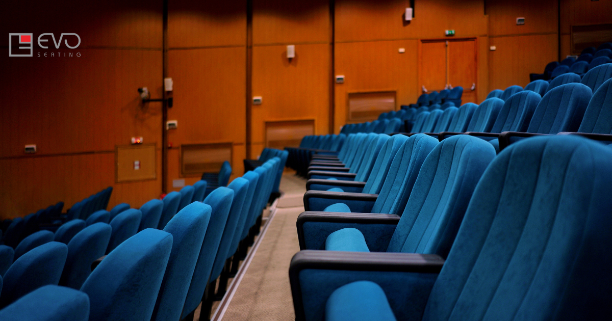 Seating layouts in theaters, lecture halls, and multipurpose auditoriums